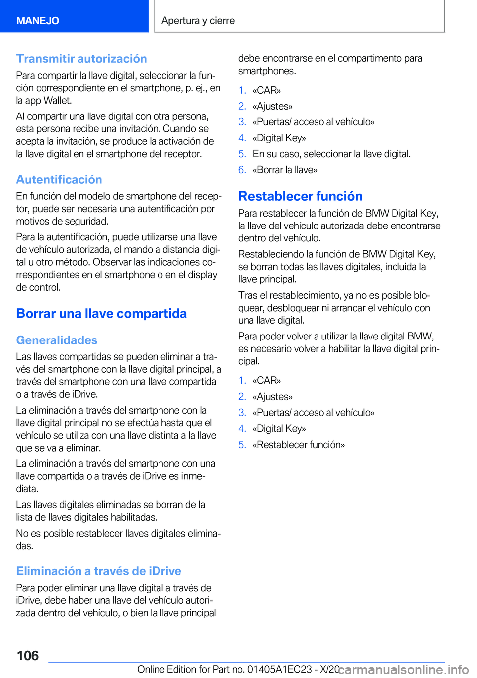 BMW 8 SERIES GRAN COUPE 2021  Manuales de Empleo (in Spanish) �T�r�a�n�s�m�i�t�i�r��a�u�t�o�r�i�z�a�c�i�