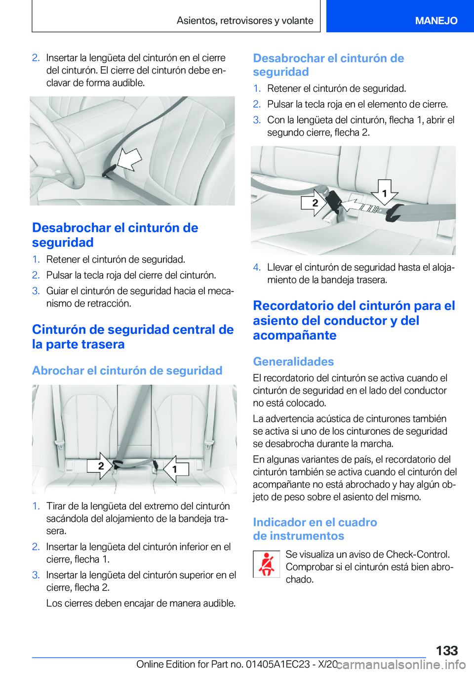 BMW 8 SERIES GRAN COUPE 2021  Manuales de Empleo (in Spanish) �2�.�I�n�s�e�r�t�a�r��l�a��l�e�n�g�