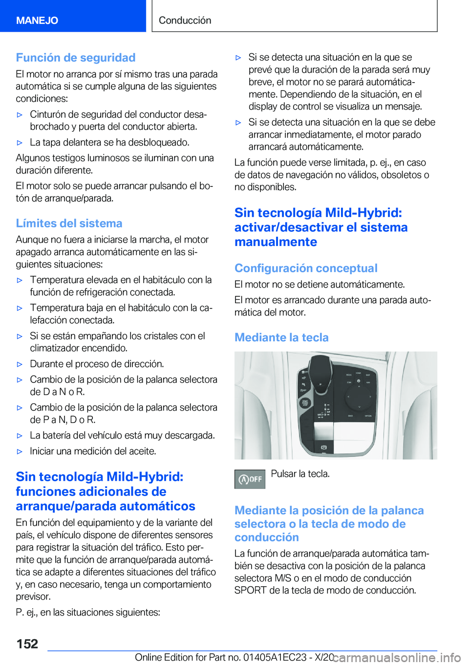 BMW 8 SERIES GRAN COUPE 2021  Manuales de Empleo (in Spanish) �F�u�n�c�i�