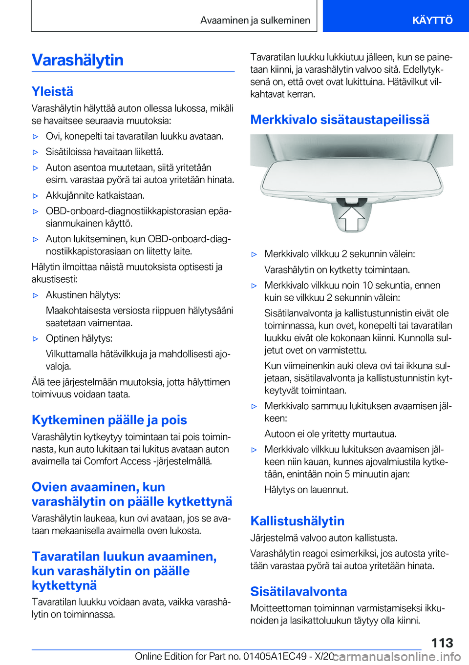 BMW 8 SERIES GRAN COUPE 2021  Omistajan Käsikirja (in Finnish) �V�a�r�a�s�h�