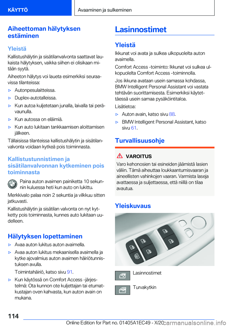 BMW 8 SERIES GRAN COUPE 2021  Omistajan Käsikirja (in Finnish) �A�i�h�e�e�t�t�o�m�a�n��h�