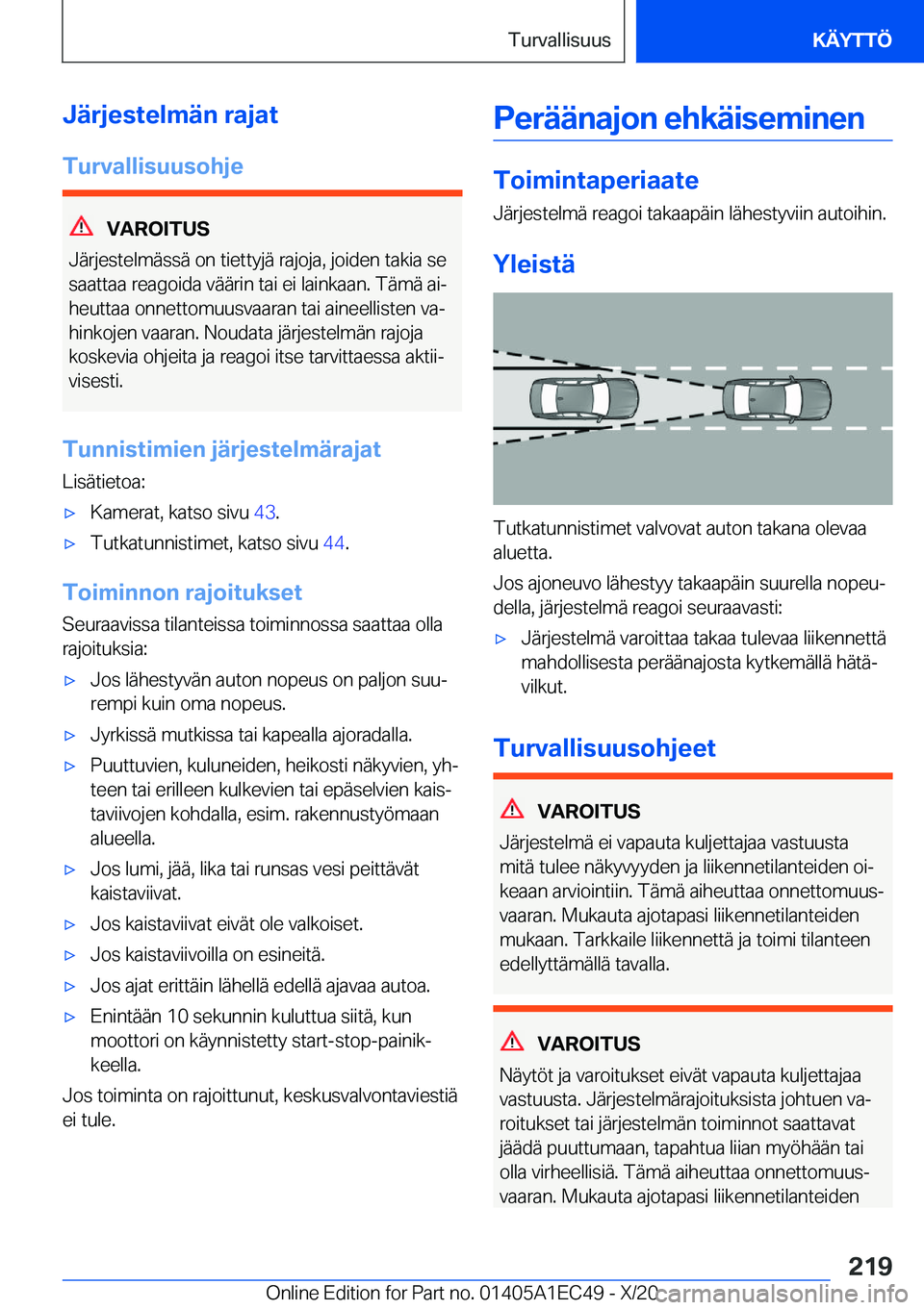 BMW 8 SERIES GRAN COUPE 2021  Omistajan Käsikirja (in Finnish) �J�