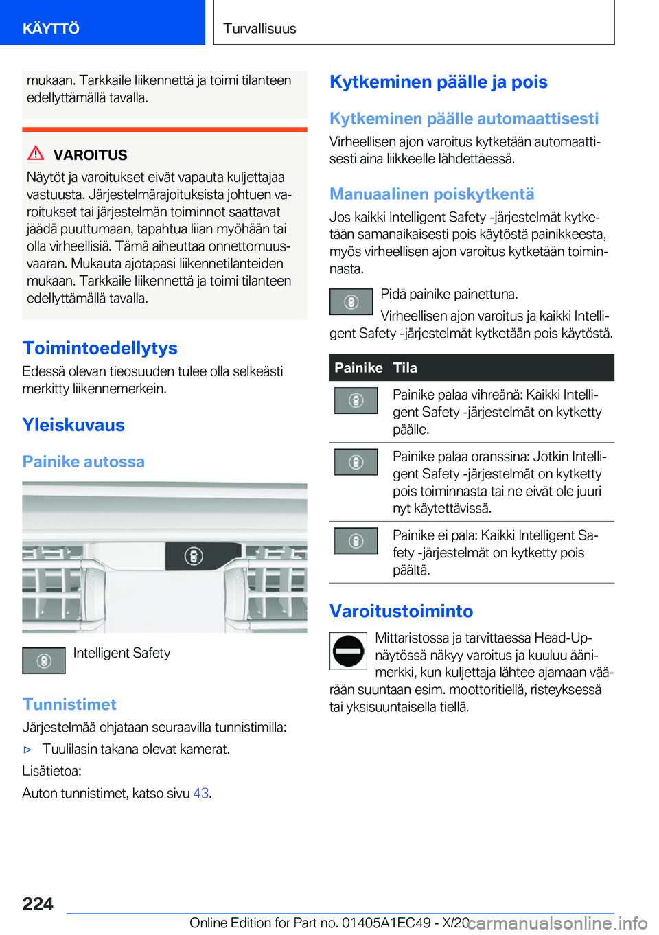 BMW 8 SERIES GRAN COUPE 2021  Omistajan Käsikirja (in Finnish) �m�u�k�a�a�n�.��T�a�r�k�k�a�i�l�e��l�i�i�k�e�n�n�e�t�t�