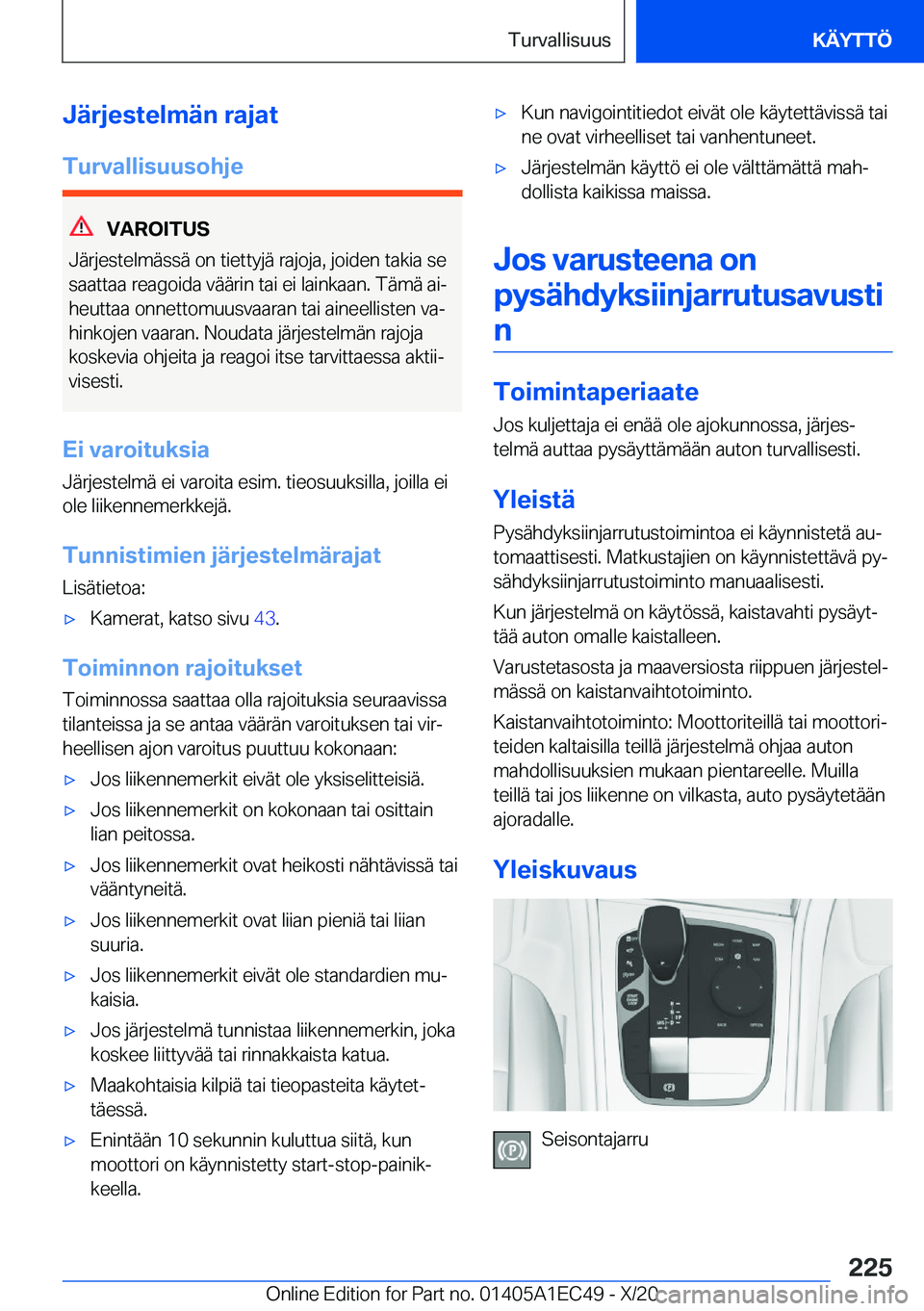 BMW 8 SERIES GRAN COUPE 2021  Omistajan Käsikirja (in Finnish) �J�