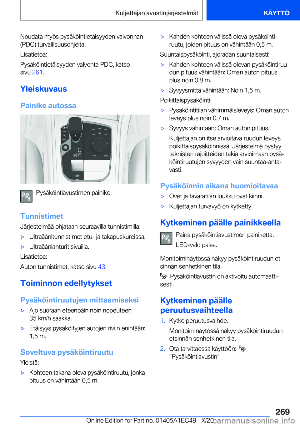 BMW 8 SERIES GRAN COUPE 2021  Omistajan Käsikirja (in Finnish) �N�o�u�d�a�t�a��m�y�