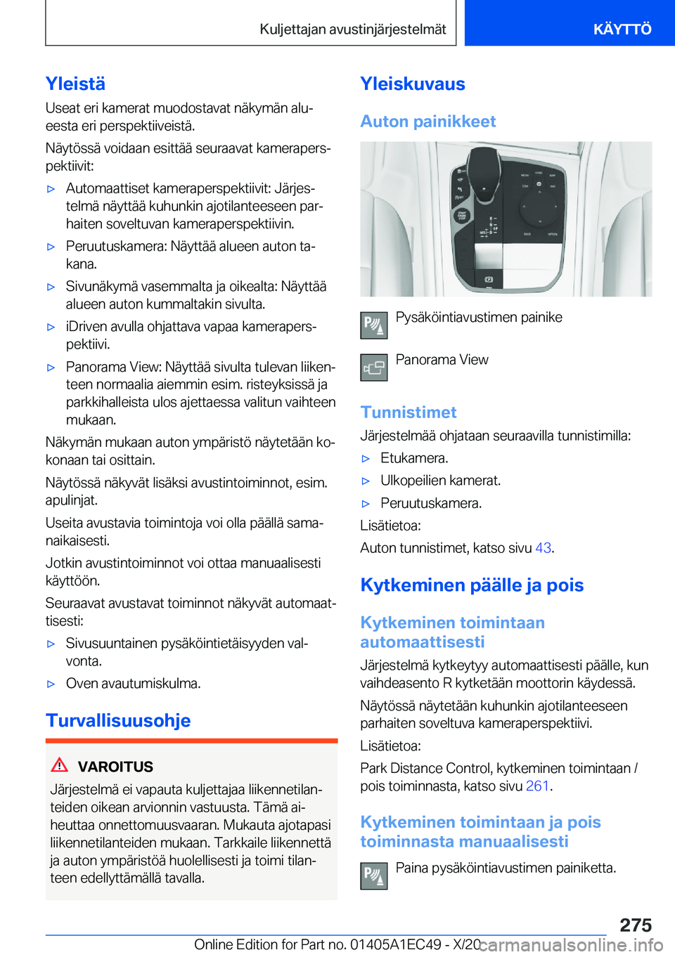 BMW 8 SERIES GRAN COUPE 2021  Omistajan Käsikirja (in Finnish) �Y�l�e�i�s�t�
