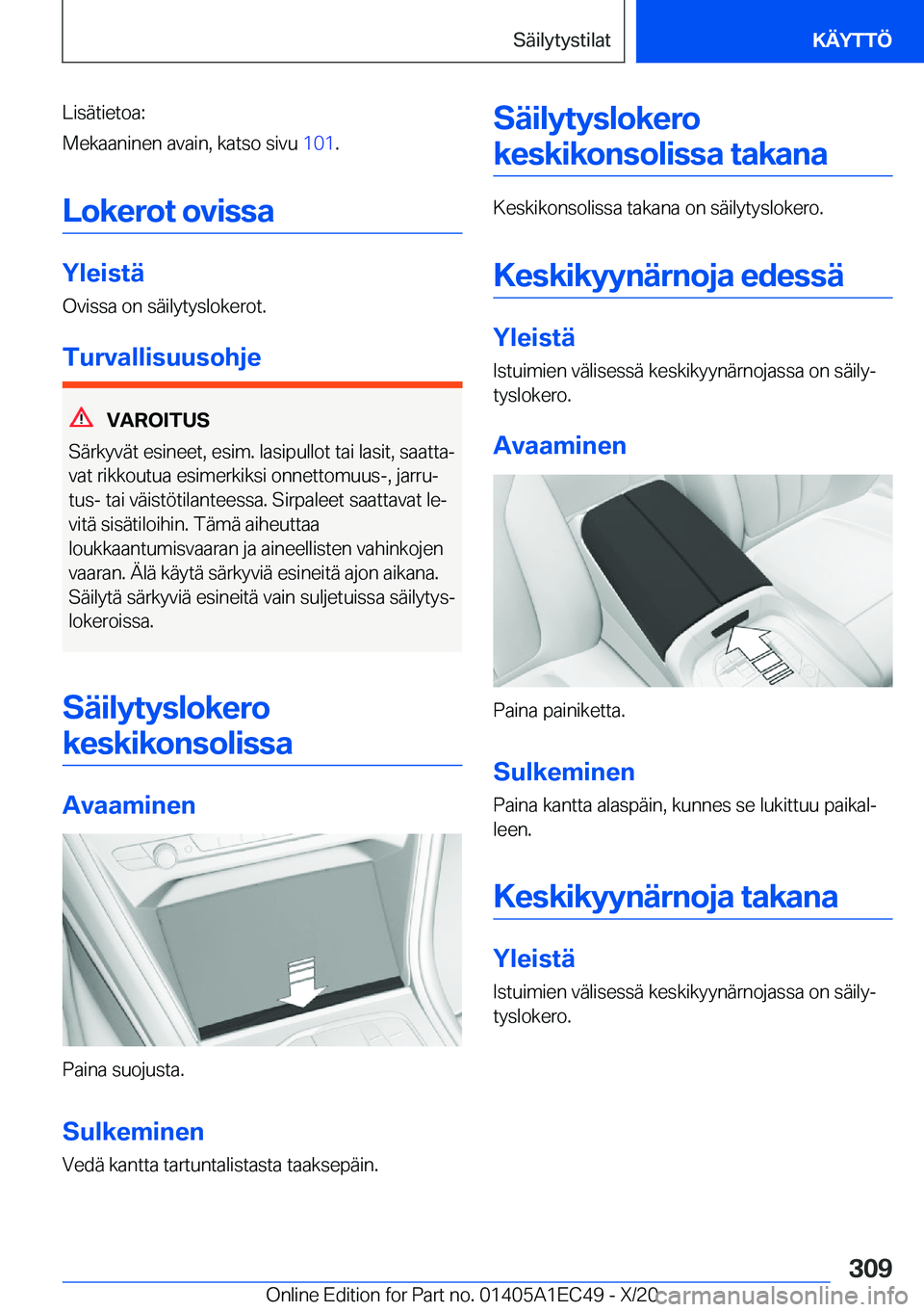 BMW 8 SERIES GRAN COUPE 2021  Omistajan Käsikirja (in Finnish) �L�i�s�