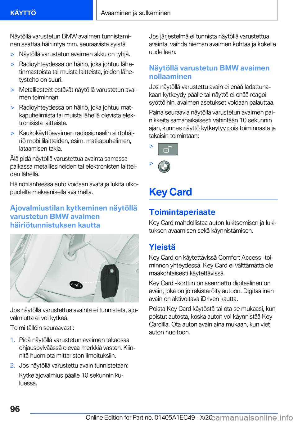 BMW 8 SERIES GRAN COUPE 2021  Omistajan Käsikirja (in Finnish) �N�