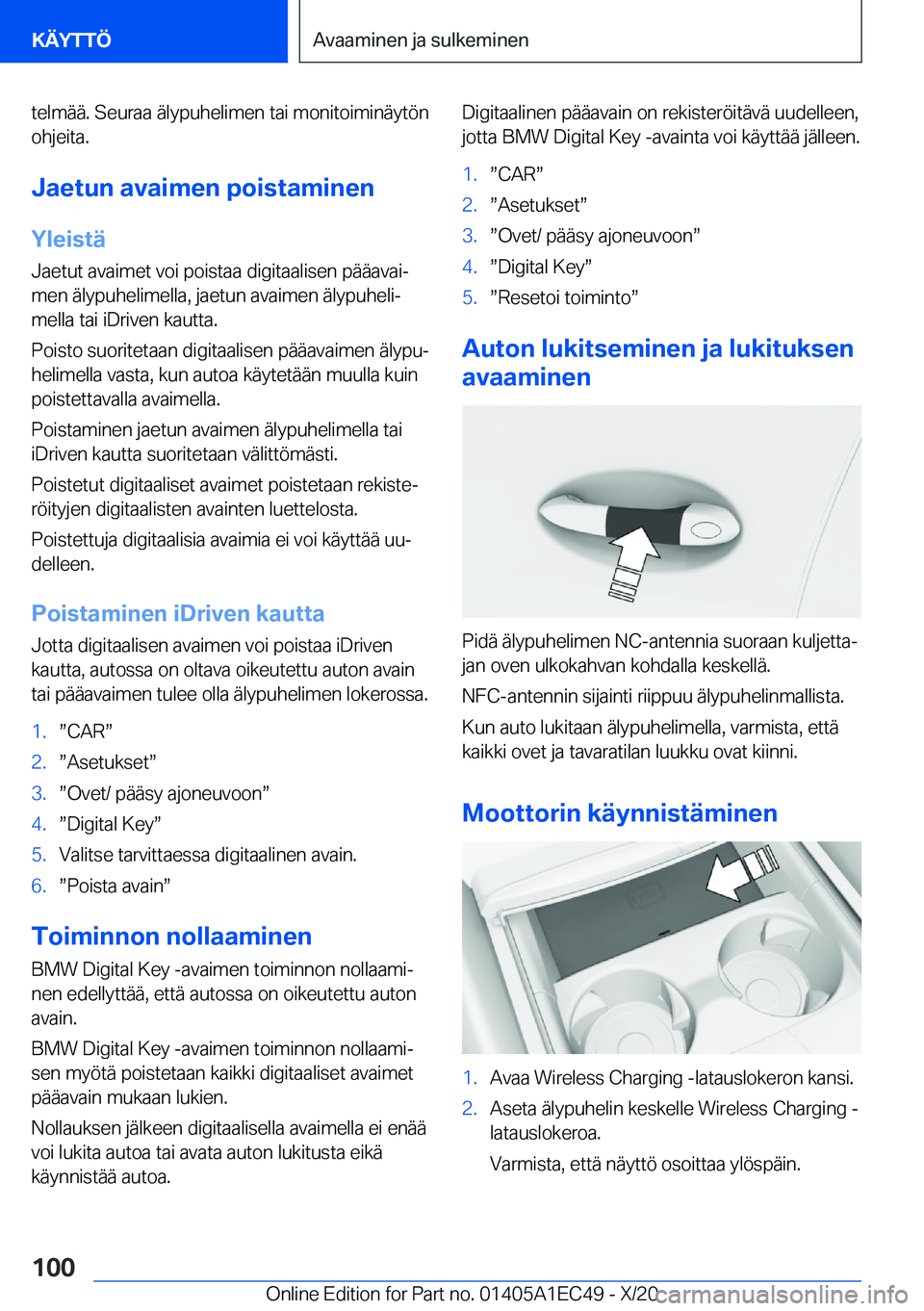BMW 8 SERIES GRAN COUPE 2021  Omistajan Käsikirja (in Finnish) �t�e�l�m�