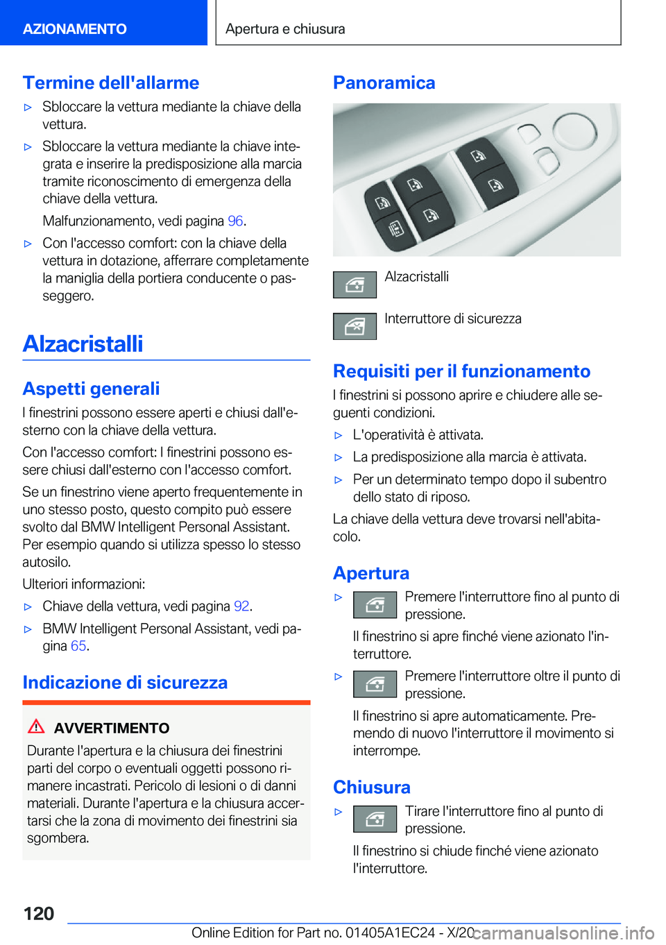 BMW 8 SERIES GRAN COUPE 2021  Libretti Di Uso E manutenzione (in Italian) �T�e�r�m�i�n�e��d�e�l�l�'�a�l�l�a�r�m�e'x�S�b�l�o�c�c�a�r�e��l�a��v�e�t�t�u�r�a��m�e�d�i�a�n�t�e��l�a��c�h�i�a�v�e��d�e�l�l�a�v�e�t�t�u�r�a�.'x�S�b�l�o�c�c�a�r�e��l�a��v�e�t�t�u�r