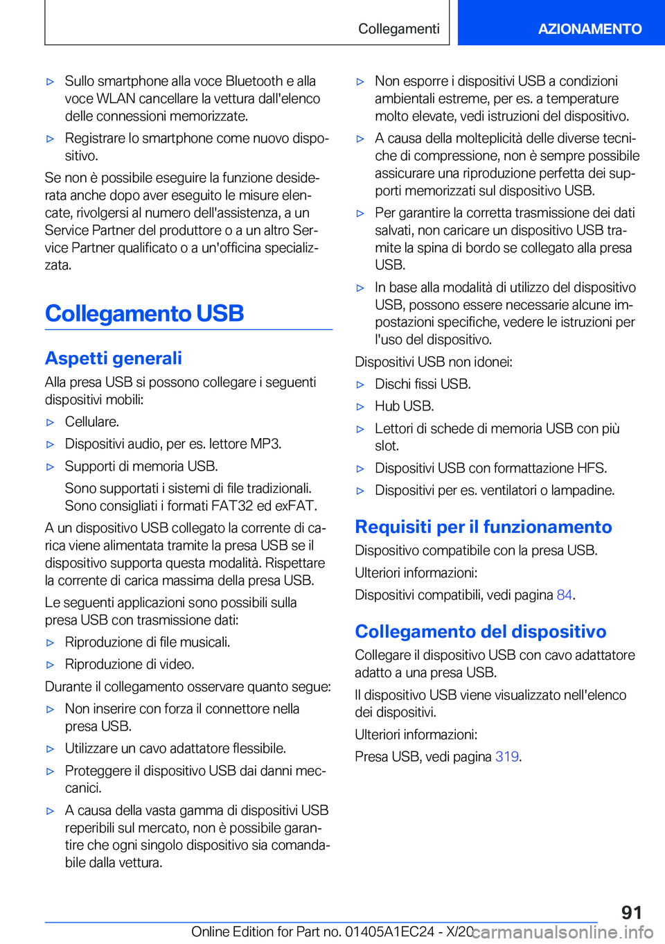 BMW 8 SERIES GRAN COUPE 2021  Libretti Di Uso E manutenzione (in Italian) 'x�S�u�l�l�o��s�m�a�r�t�p�h�o�n�e��a�l�l�a��v�o�c�e��B�l�u�e�t�o�o�t�h��e��a�l�l�a�v�o�c�e��W�L�A�N��c�a�n�c�e�l�l�a�r�e��l�a��v�e�t�t�u�r�a��d�a�l�l�'�e�l�e�n�c�o�d�e�l�l�e��c�o�n
