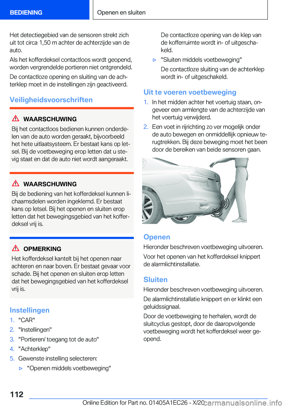 BMW 8 SERIES GRAN COUPE 2021  Instructieboekjes (in Dutch) �H�e�t��d�e�t�e�c�t�i�e�g�e�b�i�e�d��v�a�n��d�e��s�e�n�s�o�r�e�n��s�t�r�e�k�t��z�i�c�h
�u�i�t��t�o�t��c�i�r�c�a��1�,�5�0��m��a�c�h�t�e�r��d�e��a�c�h�t�e�r�z�i�j�d�e��v�a�n��d�e �a�u�t�o