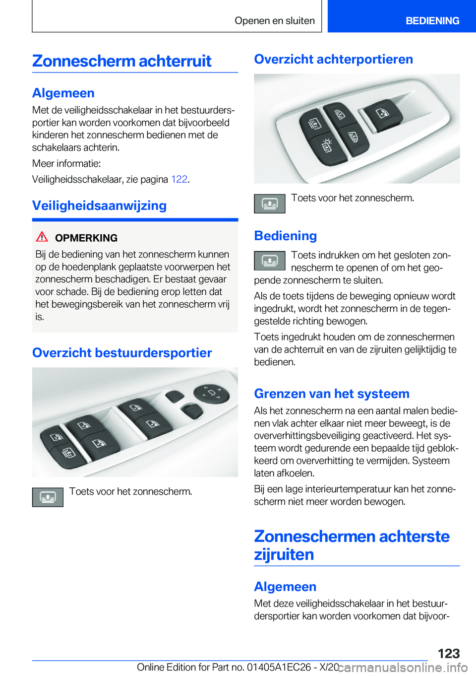 BMW 8 SERIES GRAN COUPE 2021  Instructieboekjes (in Dutch) �Z�o�n�n�e�s�c�h�e�r�m��a�c�h�t�e�r�r�u�i�t
�A�l�g�e�m�e�e�n
�M�e�t��d�e��v�e�i�l�i�g�h�e�i�d�s�s�c�h�a�k�e�l�a�a�r��i�n��h�e�t��b�e�s�t�u�u�r�d�e�r�sj
�p�o�r�t�i�e�r��k�a�n��w�o�r�d�e�n��v�