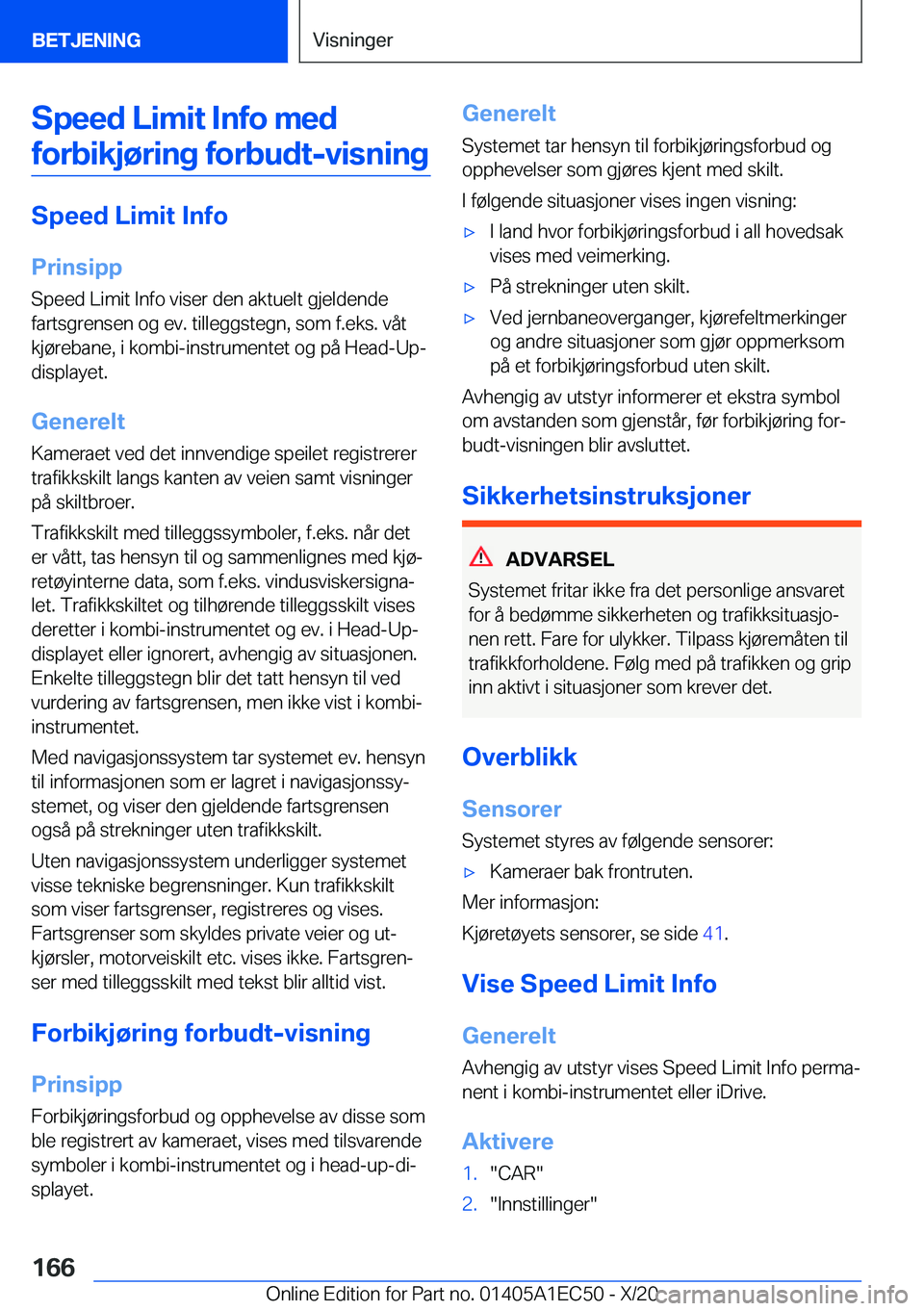 BMW 8 SERIES GRAN COUPE 2021  InstruksjonsbØker (in Norwegian) �S�p�e�e�d��L�i�m�i�t��I�n�f�o��m�e�d�f�o�r�b�i�k�j�