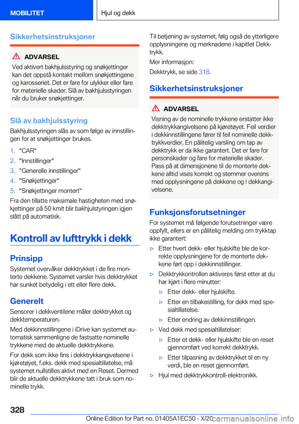 BMW 8 SERIES GRAN COUPE 2021  InstruksjonsbØker (in Norwegian) �S�i�k�k�e�r�h�e�t�s�i�n�s�t�r�u�k�s�j�o�n�e�r
�A�D�V�A�R�S�E�L
�V�e�d��a�k�t�i�v�e�r�t��b�a�k�h�j�u�l�s�s�t�y�r�i�n�g��o�g��s�n�