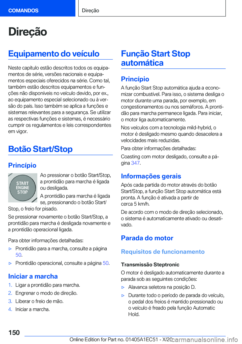 BMW 8 SERIES GRAN COUPE 2021  Manual do condutor (in Portuguese) �D�i�r�e�