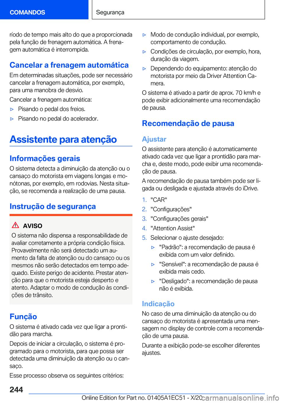 BMW 8 SERIES GRAN COUPE 2021  Manual do condutor (in Portuguese) �r�