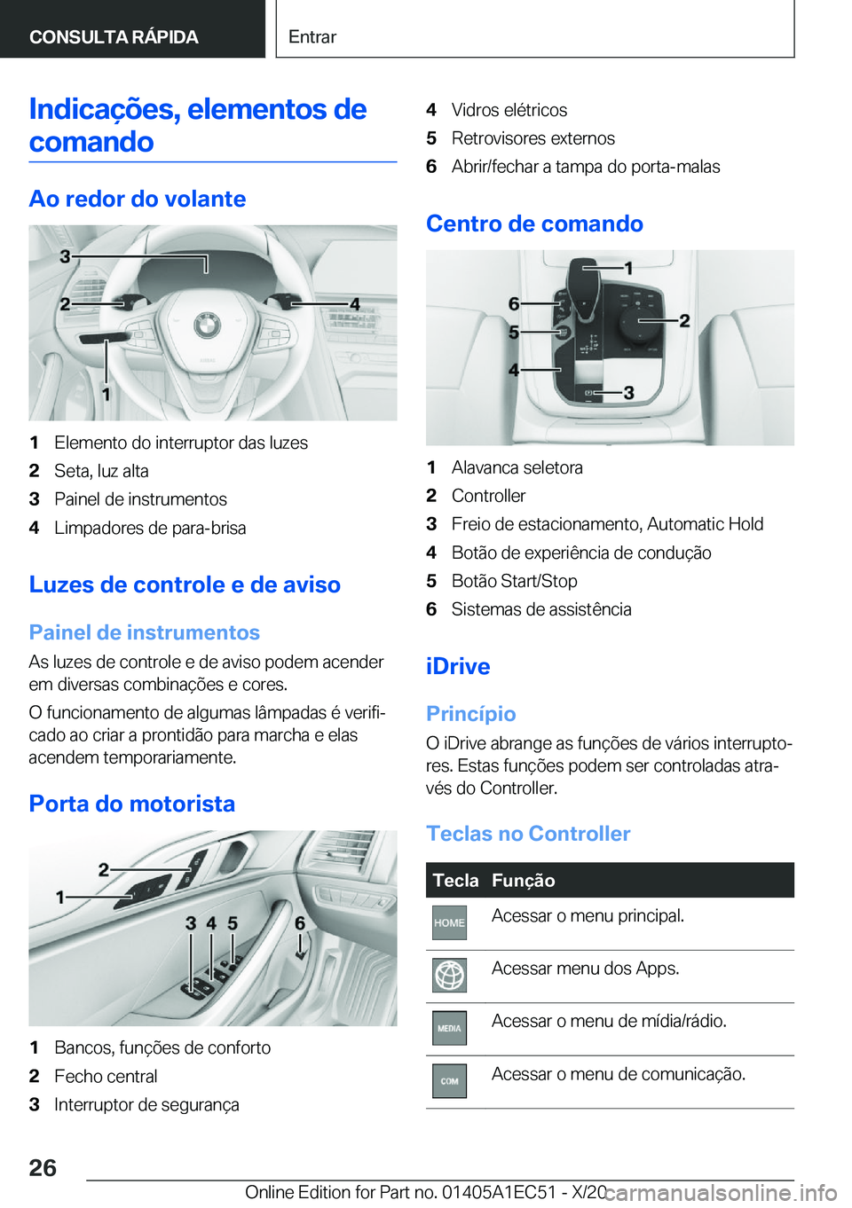 BMW 8 SERIES GRAN COUPE 2021  Manual do condutor (in Portuguese) �I�n�d�i�c�a�