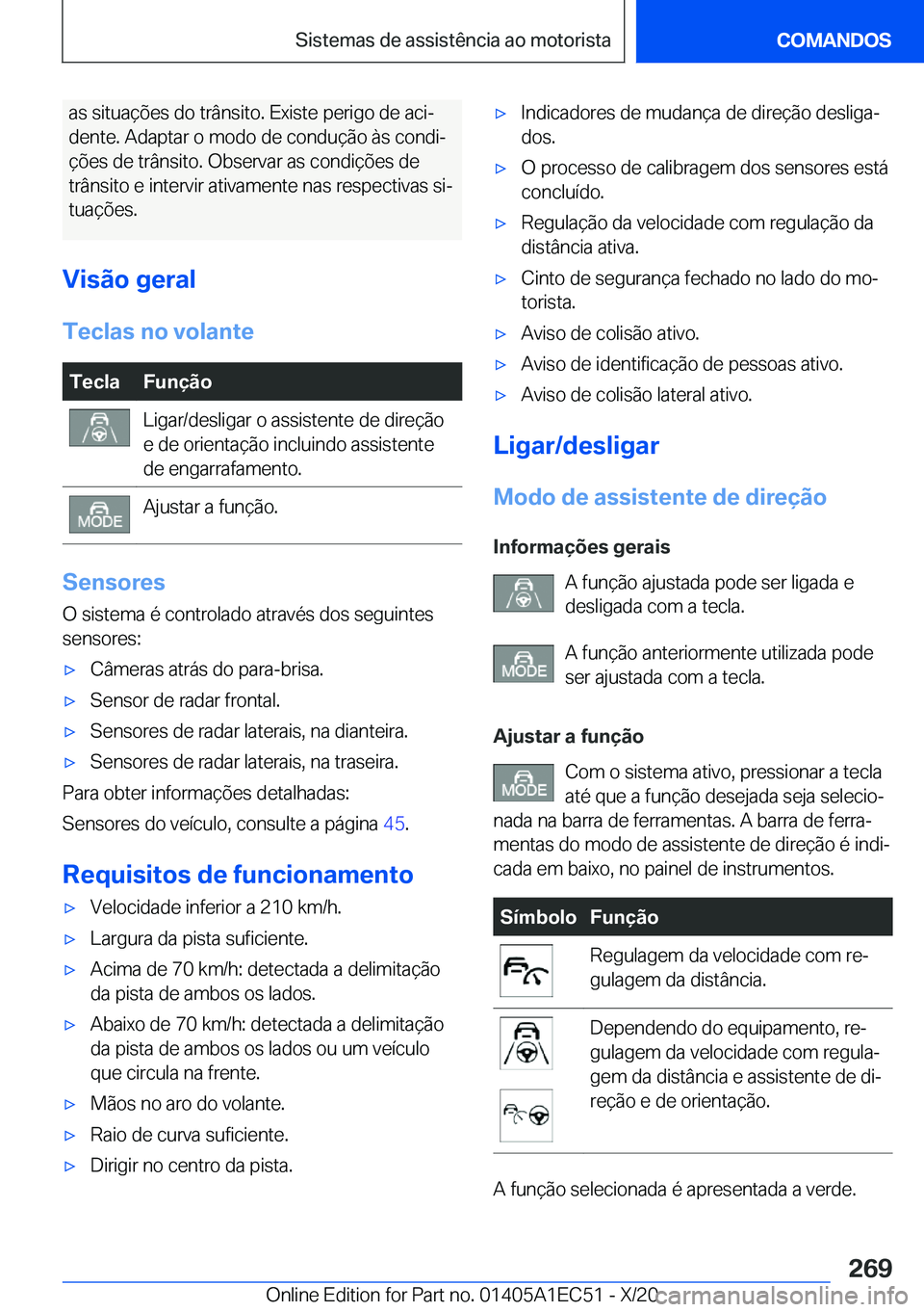 BMW 8 SERIES GRAN COUPE 2021  Manual do condutor (in Portuguese) �a�s��s�i�t�u�a�