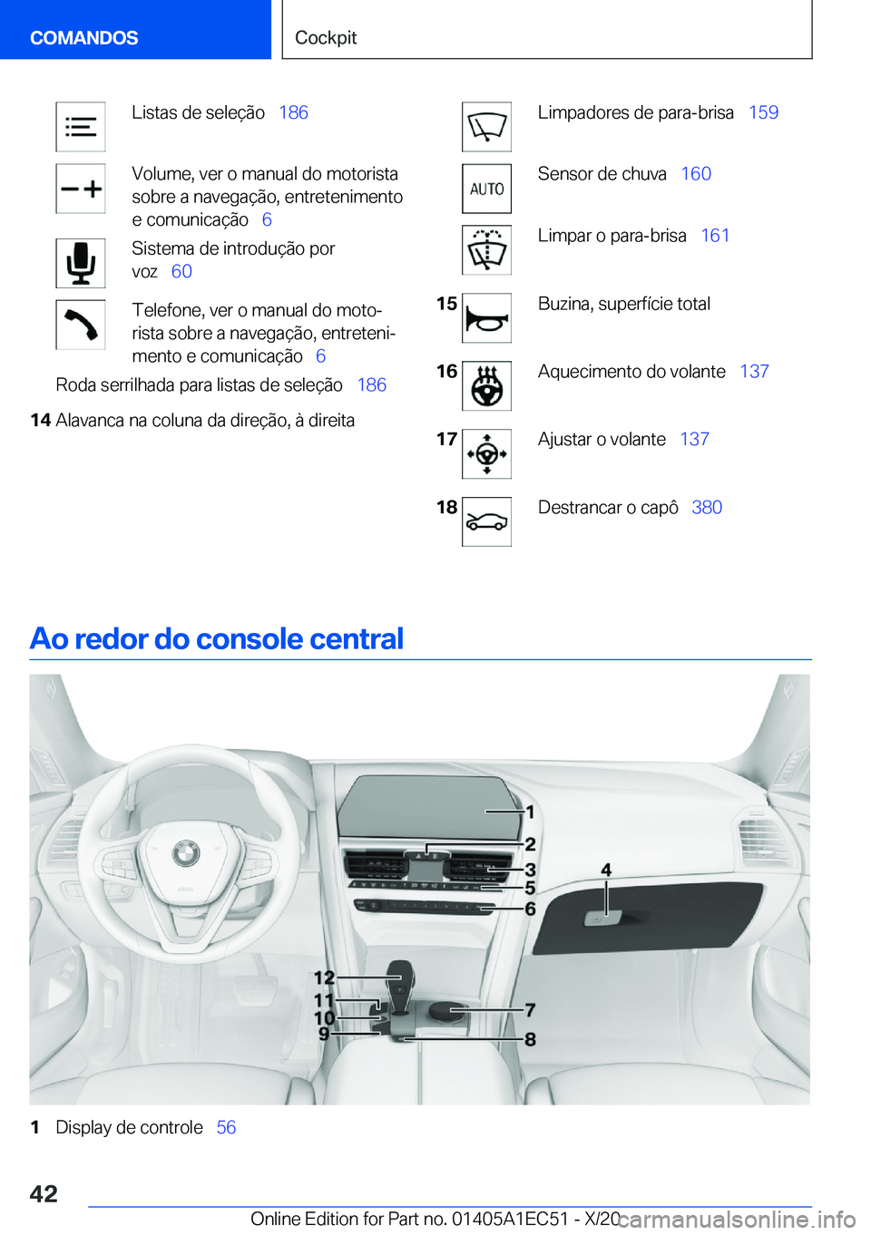 BMW 8 SERIES GRAN COUPE 2021  Manual do condutor (in Portuguese) �L�i�s�t�a�s��d�e��s�e�l�e�