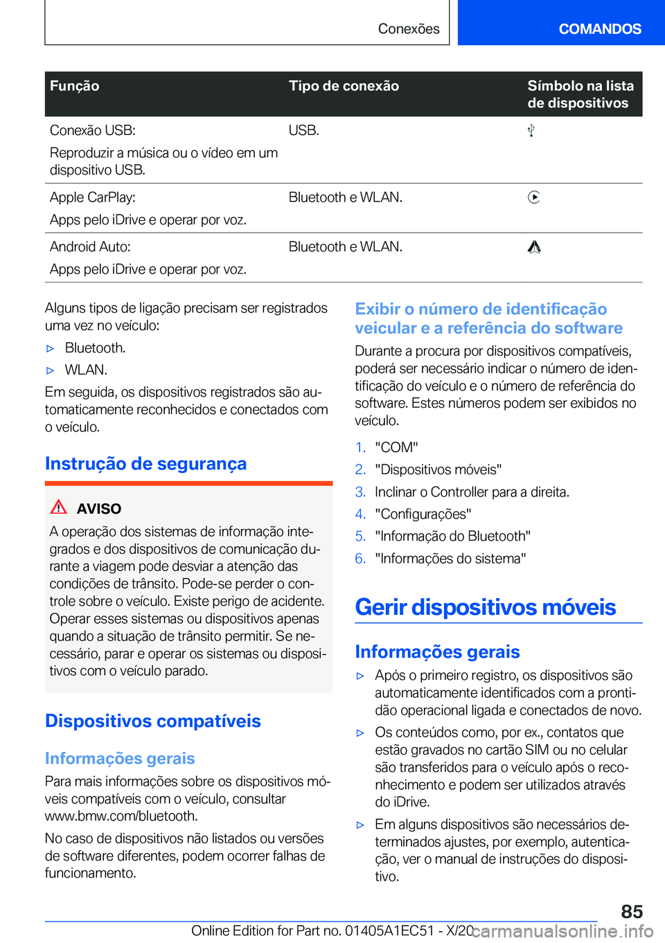BMW 8 SERIES GRAN COUPE 2021  Manual do condutor (in Portuguese) �F�u�n�