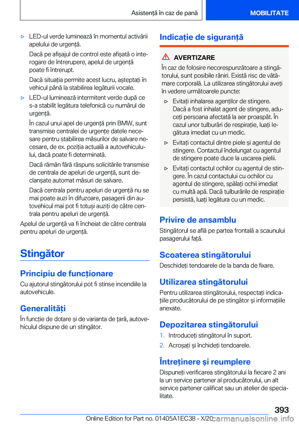 BMW 8 SERIES GRAN COUPE 2021  Ghiduri De Utilizare (in Romanian) 'x�L�E�D�-�u�l��v�e�r�d�e��l�u�m�i�n�e�a�z�ă��