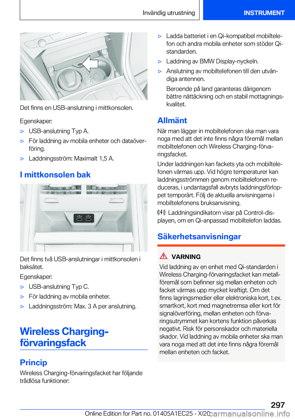 BMW 8 SERIES GRAN COUPE 2021  InstruktionsbÖcker (in Swedish) �D�e�t��f�i�n�n�s��e�n��U�S�B�-�a�n�s�l�u�t�n�i�n�g��i��m�i�t�t�k�o�n�s�o�l�e�n�.
�E�g�e�n�s�k�a�p�e�r�:
'x�U�S�B�-�a�n�s�l�u�t�n�i�n�g��T�y�p��A�.'x�F�