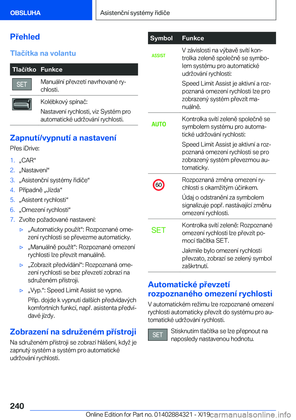 BMW 8 SERIES GRAN COUPE 2020  Návod na použití (in Czech) �P�e�h�l�e�d
�T�l�a�č�
