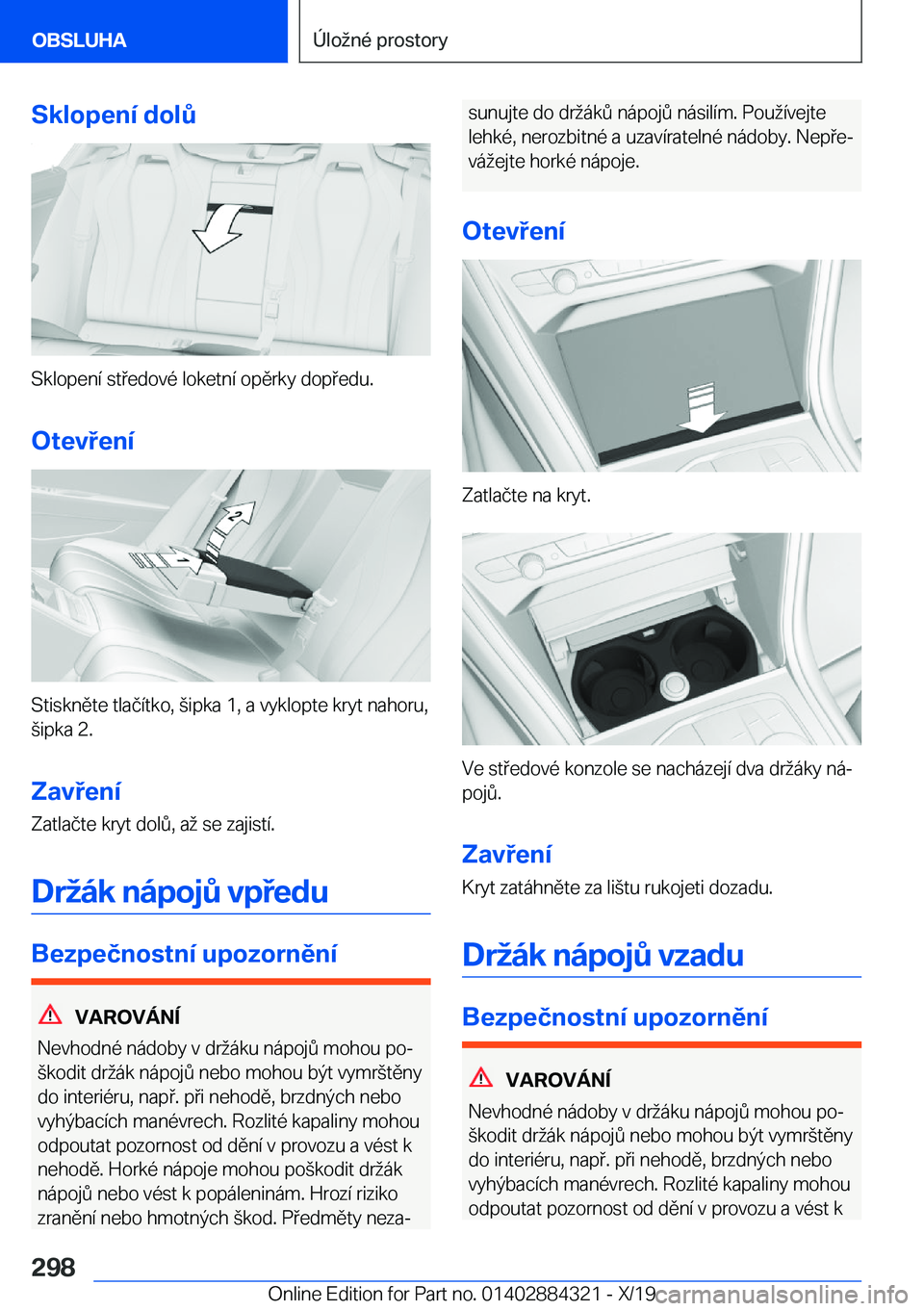 BMW 8 SERIES GRAN COUPE 2020  Návod na použití (in Czech) �S�k�l�o�p�e�n�