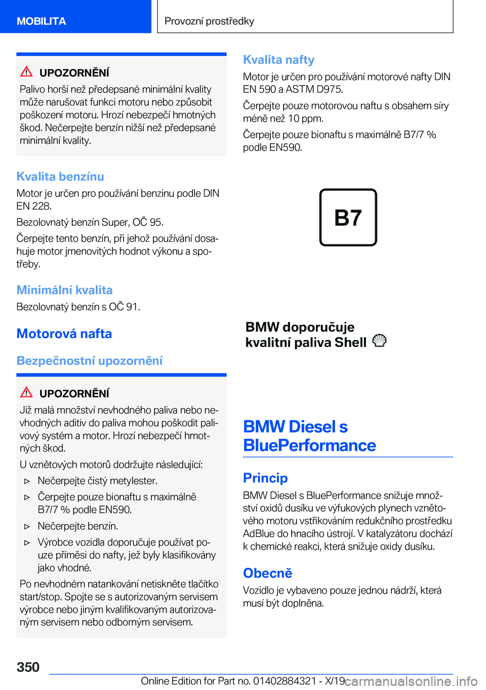 BMW 8 SERIES GRAN COUPE 2020  Návod na použití (in Czech) �U�P�O�Z�O�R�N�Ě�N�