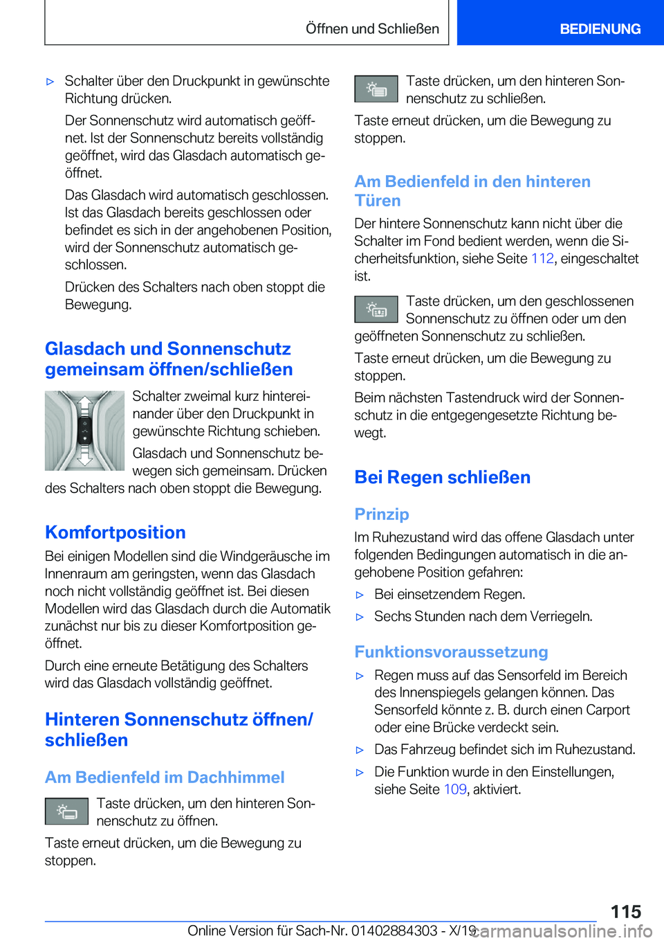 BMW 8 SERIES GRAN COUPE 2020  Betriebsanleitungen (in German) x�S�c�h�a�l�t�e�r��