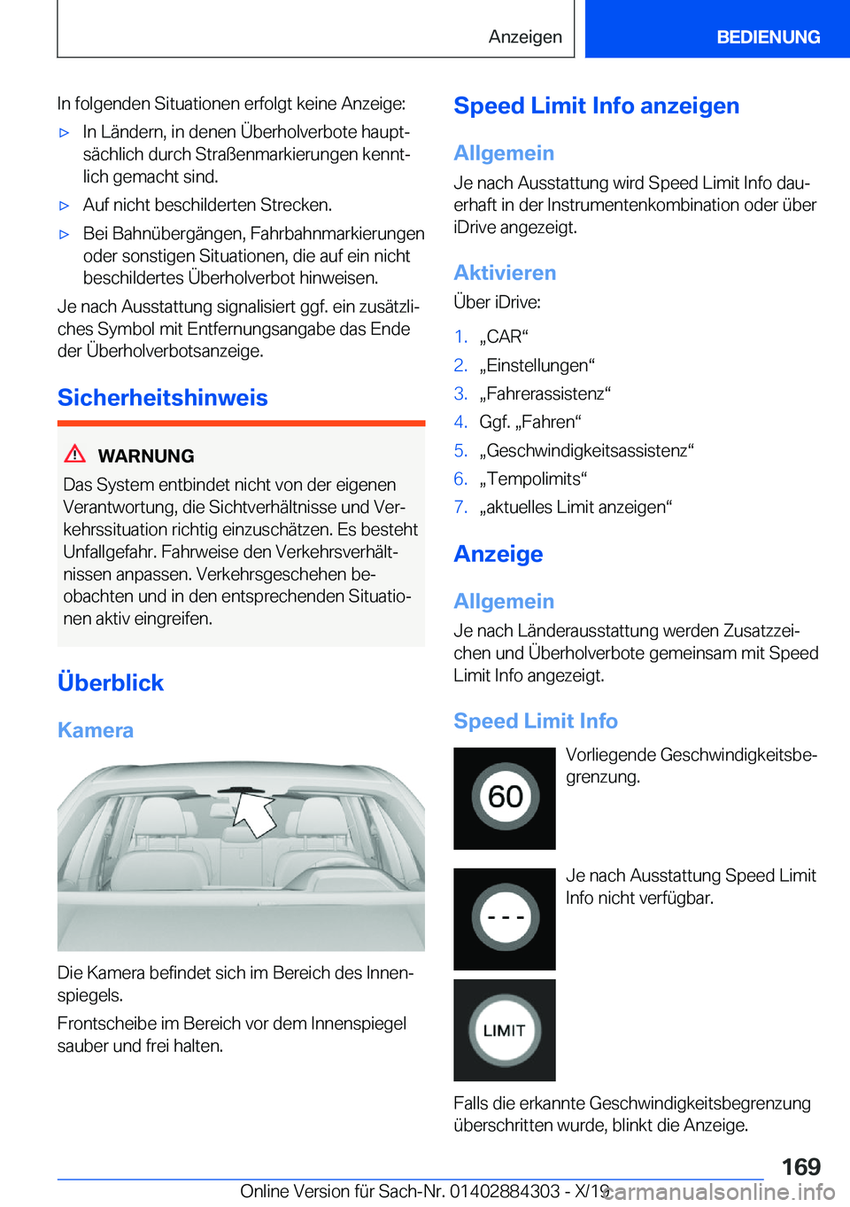 BMW 8 SERIES GRAN COUPE 2020  Betriebsanleitungen (in German) �I�n��f�o�l�g�e�n�d�e�n��S�i�t�u�a�t�i�o�n�e�n��e�r�f�o�l�g�t��k�e�i�n�e��A�n�z�e�i�g�e�:x�I�n��L�
