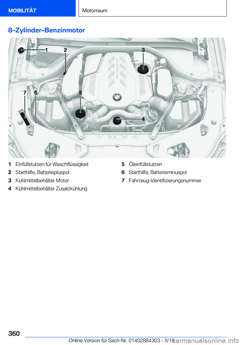 BMW 8 SERIES GRAN COUPE 2020  Betriebsanleitungen (in German) �8m�Z�y�l�i�n�d�e�r�-�B�e�n�z�i�n�m�o�t�o�r�1�E�i�n�f�