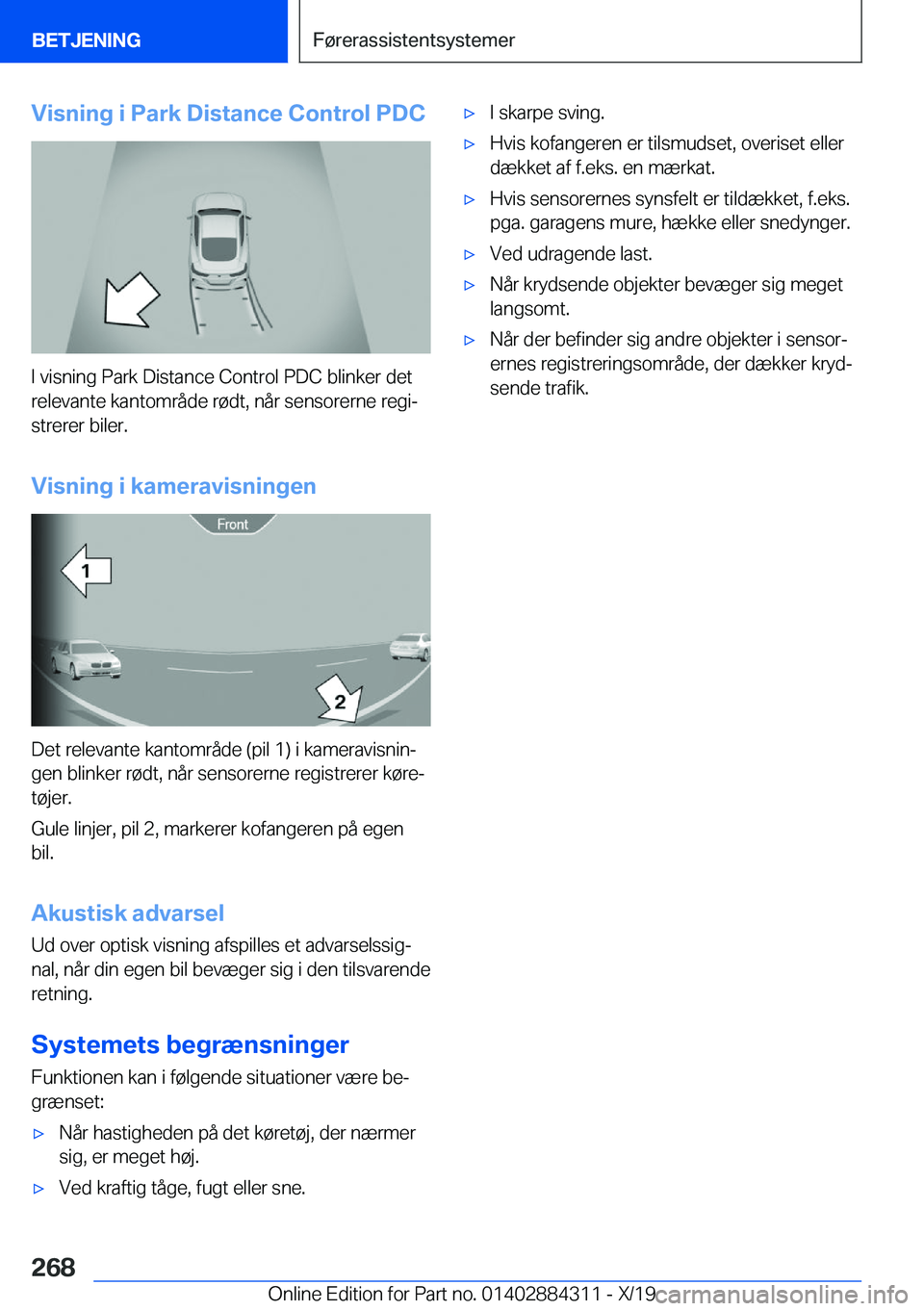 BMW 8 SERIES GRAN COUPE 2020  InstruktionsbØger (in Danish) �V�i�s�n�i�n�g��i��P�a�r�k��D�i�s�t�a�n�c�e��C�o�n�t�r�o�l��P�D�C
�I��v�i�s�n�i�n�g��P�a�r�k��D�i�s�t�a�n�c�e��C�o�n�t�r�o�l��P�D�C��b�l�i�n�k�e�r��d�e�t
�r�e�l�e�v�a�n�t�e��k�a�n�t�o�m�r