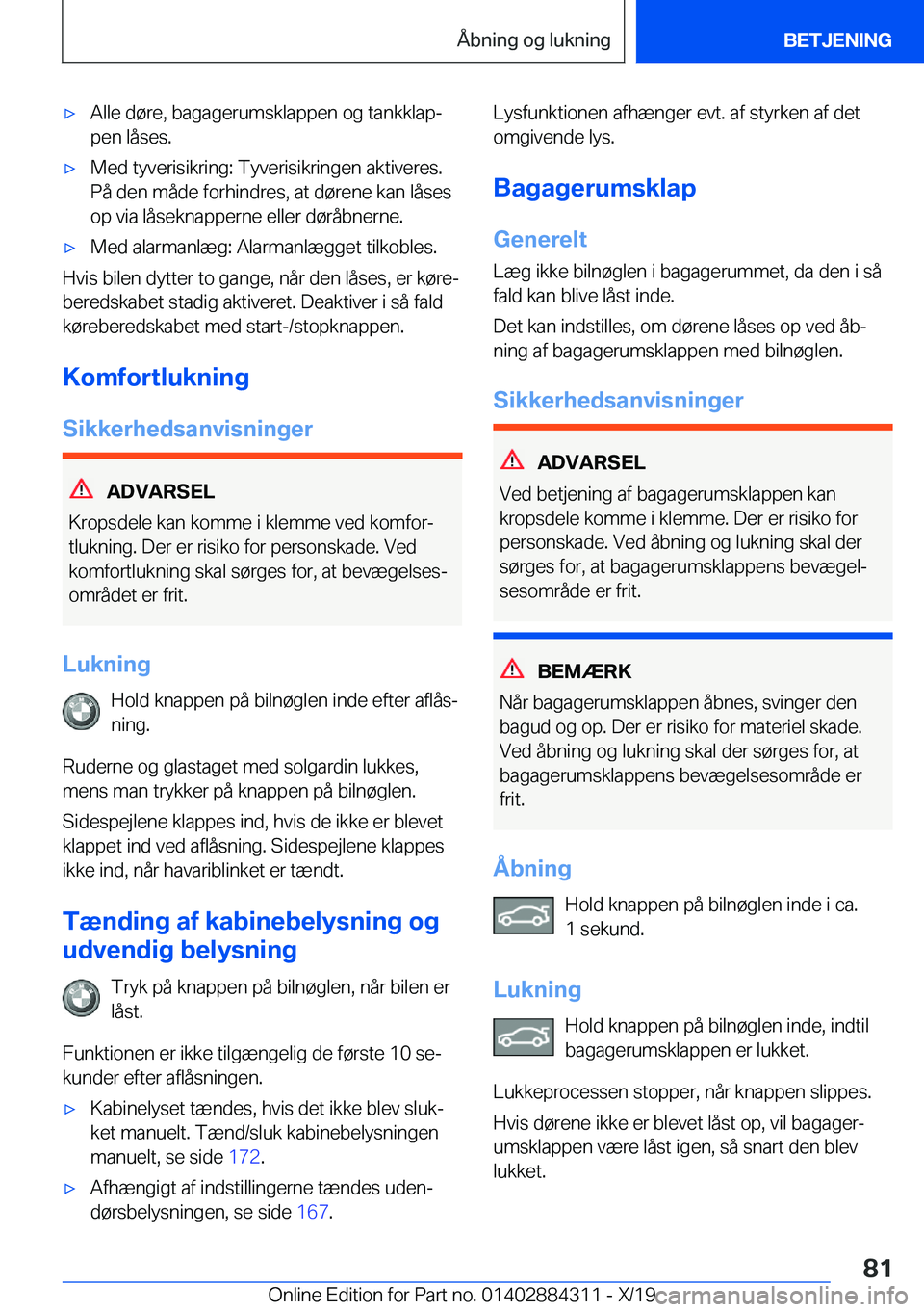 BMW 8 SERIES GRAN COUPE 2020  InstruktionsbØger (in Danish) 'x�A�l�l�e��d�