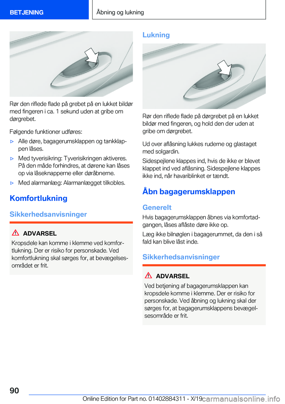 BMW 8 SERIES GRAN COUPE 2020  InstruktionsbØger (in Danish) �R�