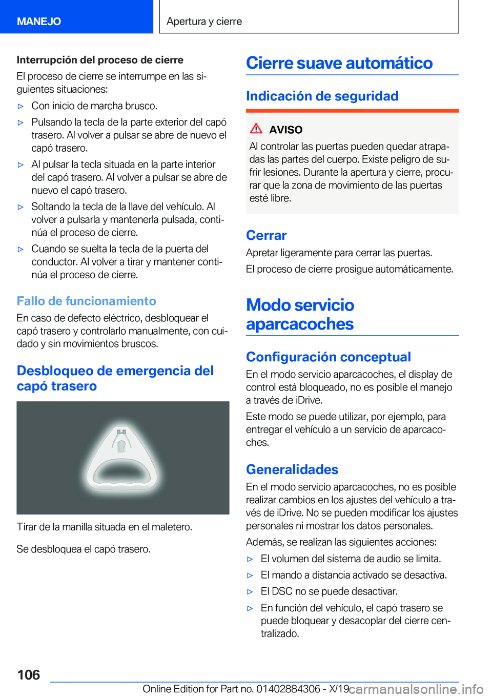 BMW 8 SERIES GRAN COUPE 2020  Manuales de Empleo (in Spanish) �I�n�t�e�r�r�u�p�c�i�
