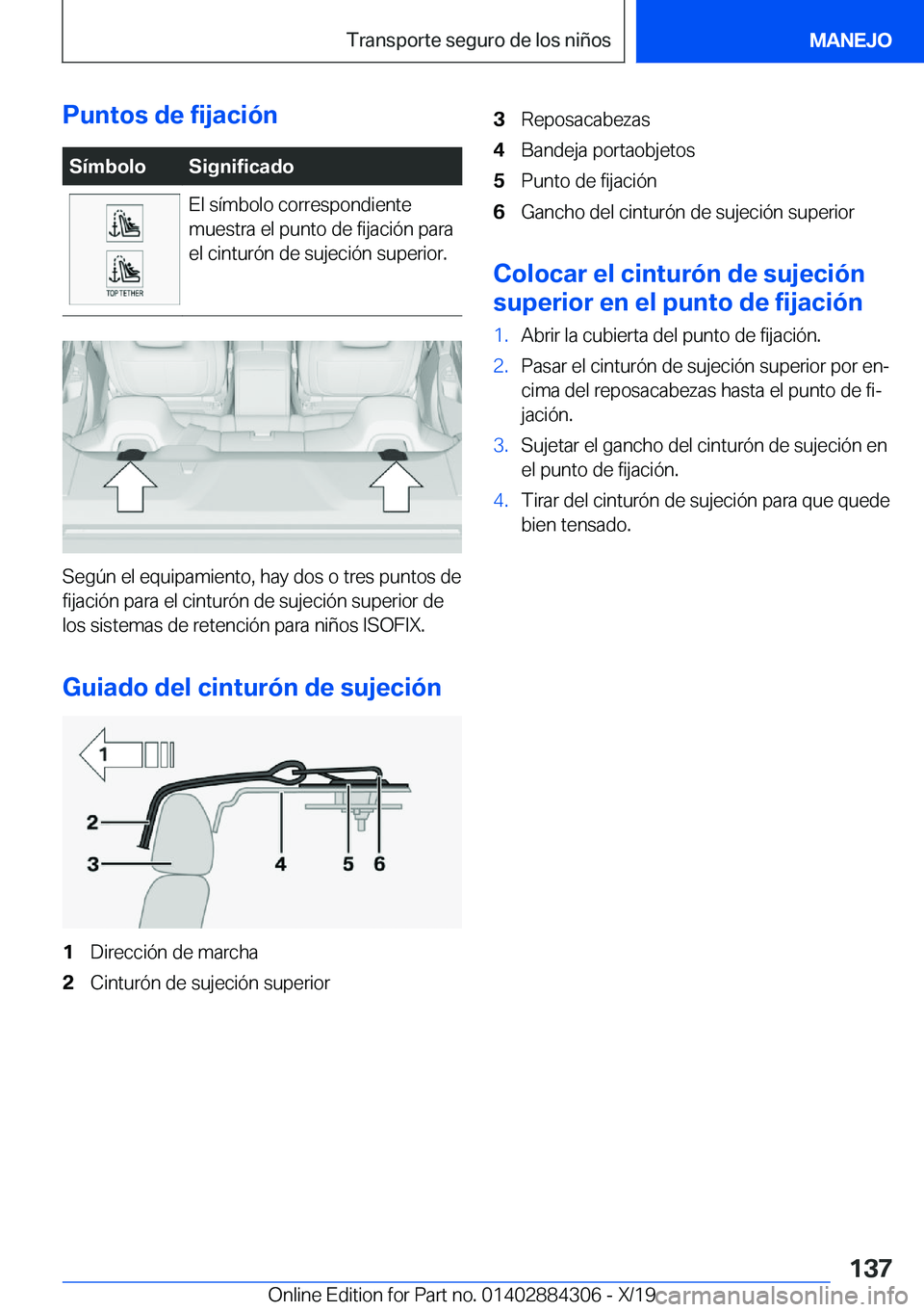 BMW 8 SERIES GRAN COUPE 2020  Manuales de Empleo (in Spanish) �P�u�n�t�o�s��d�e��f�i�j�a�c�i�