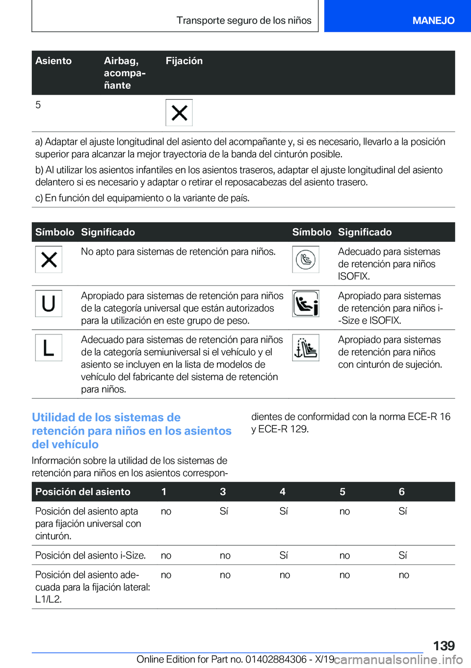 BMW 8 SERIES GRAN COUPE 2020  Manuales de Empleo (in Spanish) �A�s�i�e�n�t�o�A�i�r�b�a�g�,
�a�c�o�m�p�aj
�
