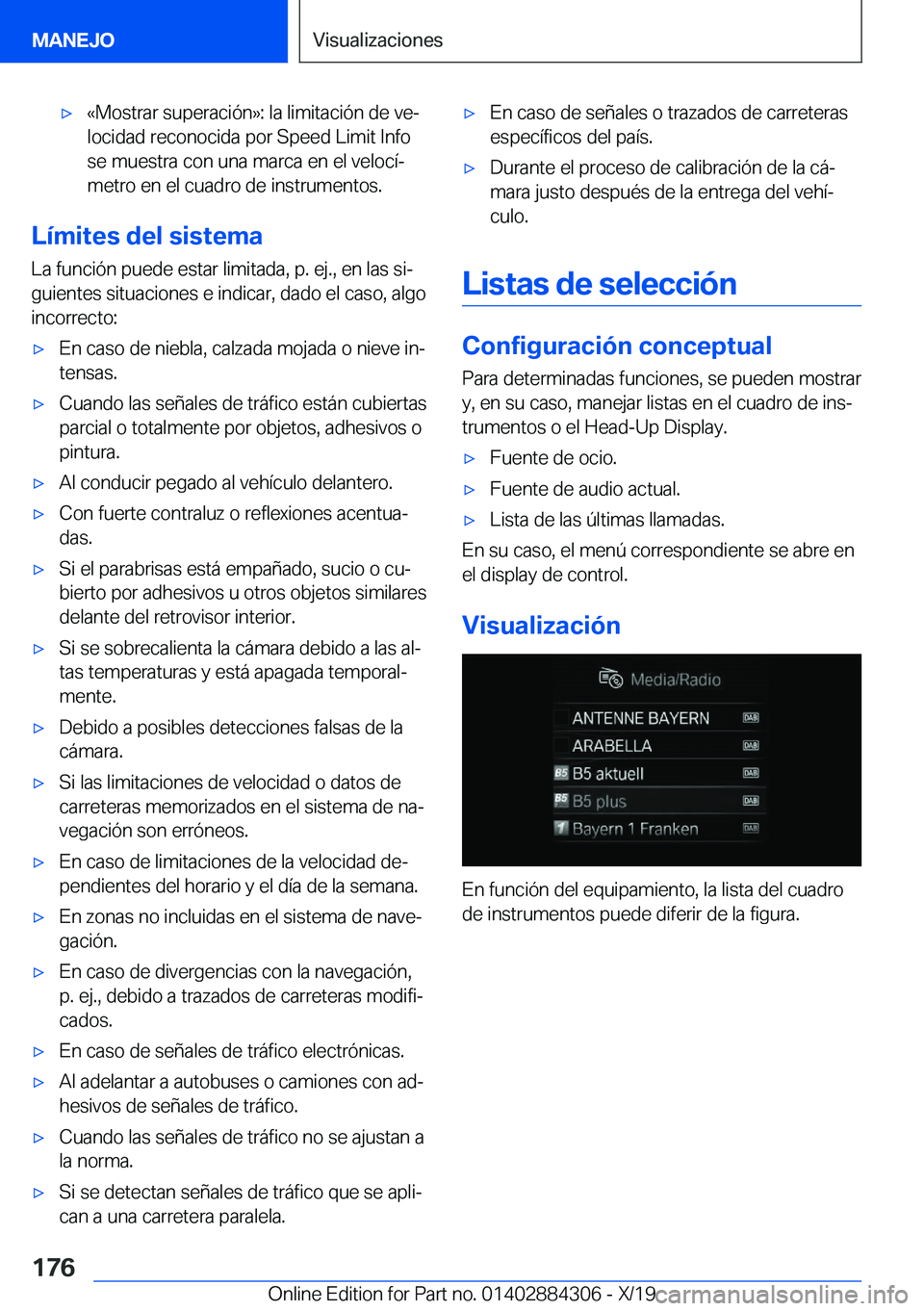 BMW 8 SERIES GRAN COUPE 2020  Manuales de Empleo (in Spanish) x�«�M�o�s�t�r�a�r��s�u�p�e�r�a�c�i�