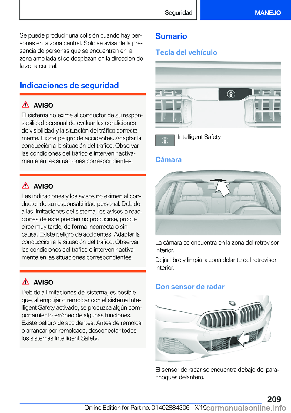 BMW 8 SERIES GRAN COUPE 2020  Manuales de Empleo (in Spanish) �S�e��p�u�e�d�e��p�r�o�d�u�c�i�r��u�n�a��c�o�l�i�s�i�