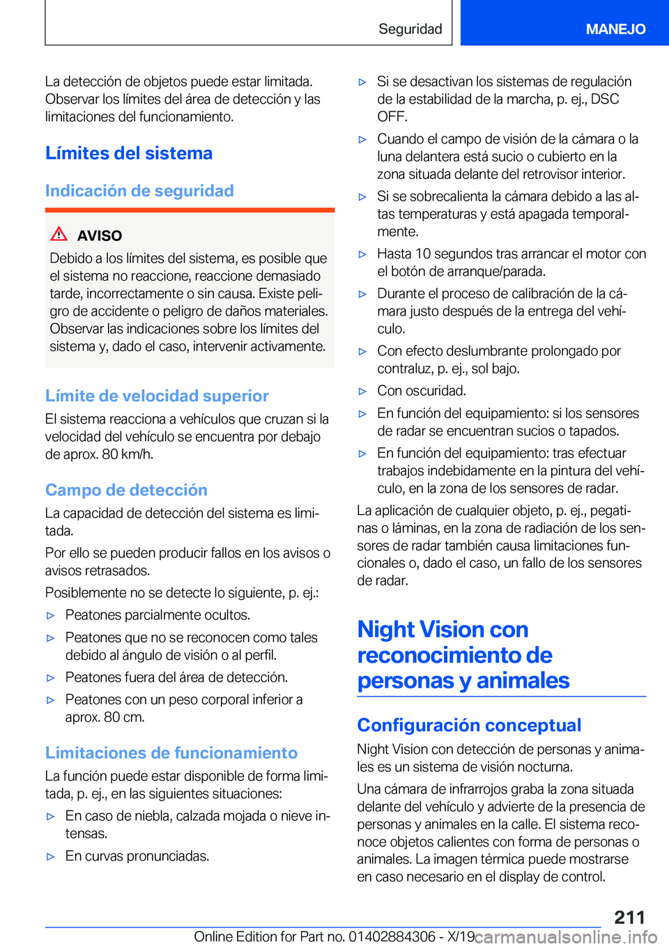 BMW 8 SERIES GRAN COUPE 2020  Manuales de Empleo (in Spanish) �L�a��d�e�t�e�c�c�i�