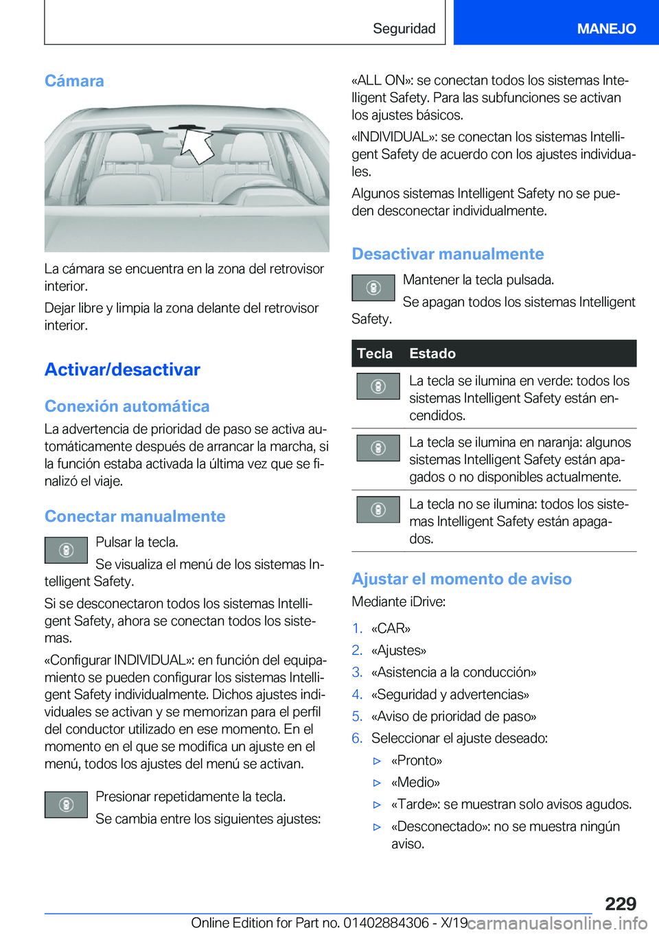 BMW 8 SERIES GRAN COUPE 2020  Manuales de Empleo (in Spanish) �C�
