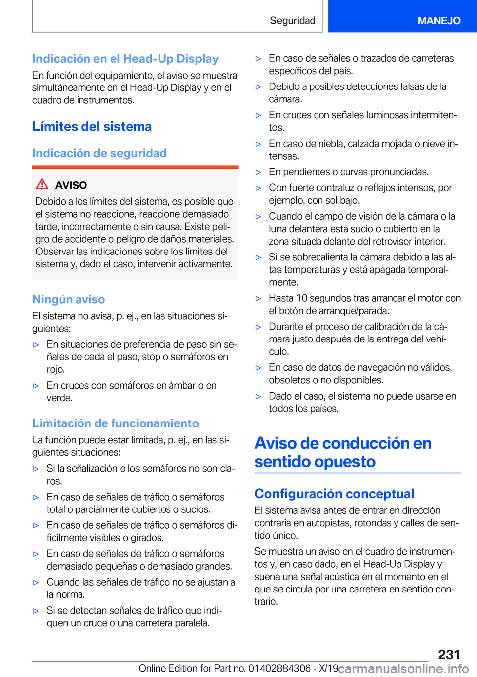 BMW 8 SERIES GRAN COUPE 2020  Manuales de Empleo (in Spanish) �I�n�d�i�c�a�c�i�