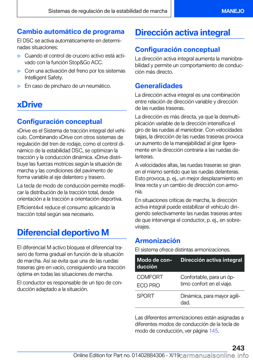 BMW 8 SERIES GRAN COUPE 2020  Manuales de Empleo (in Spanish) �C�a�m�b�i�o��a�u�t�o�m�