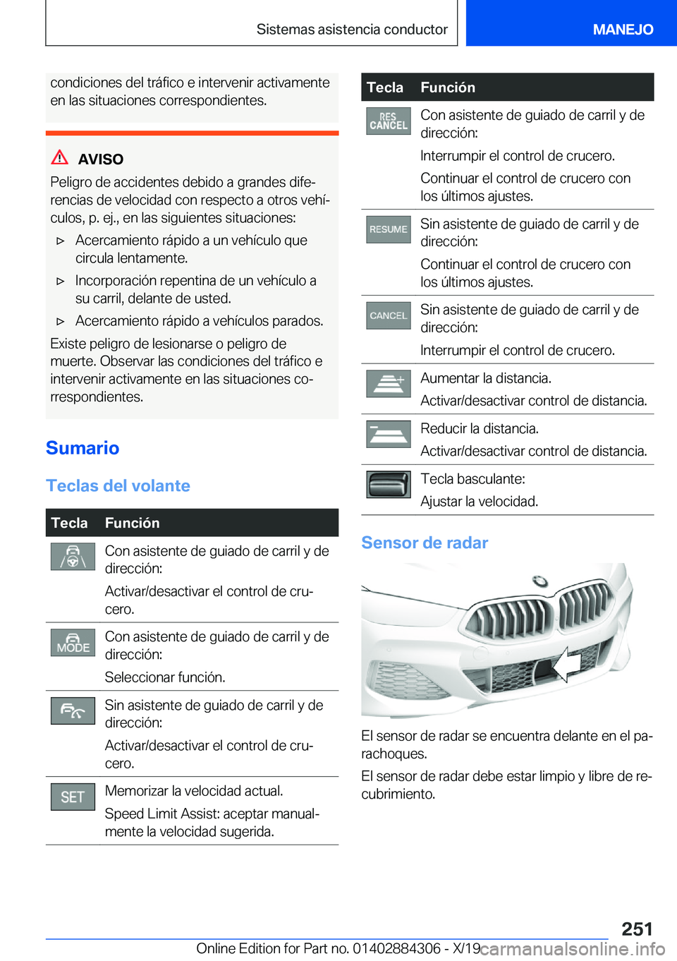 BMW 8 SERIES GRAN COUPE 2020  Manuales de Empleo (in Spanish) �c�o�n�d�i�c�i�o�n�e�s��d�e�l��t�r�