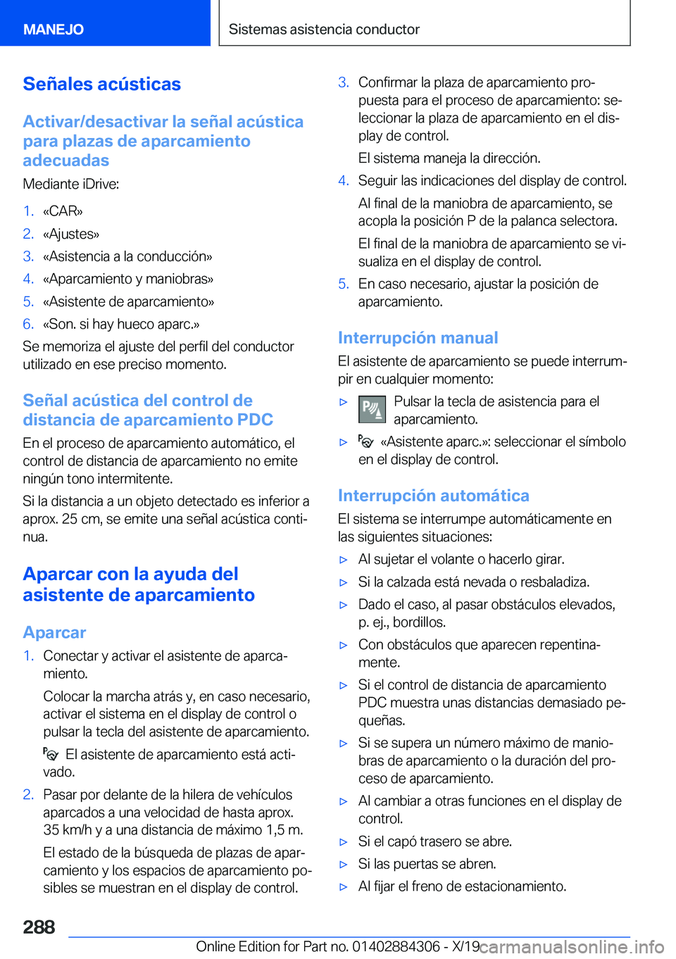 BMW 8 SERIES GRAN COUPE 2020  Manuales de Empleo (in Spanish) �S�e�