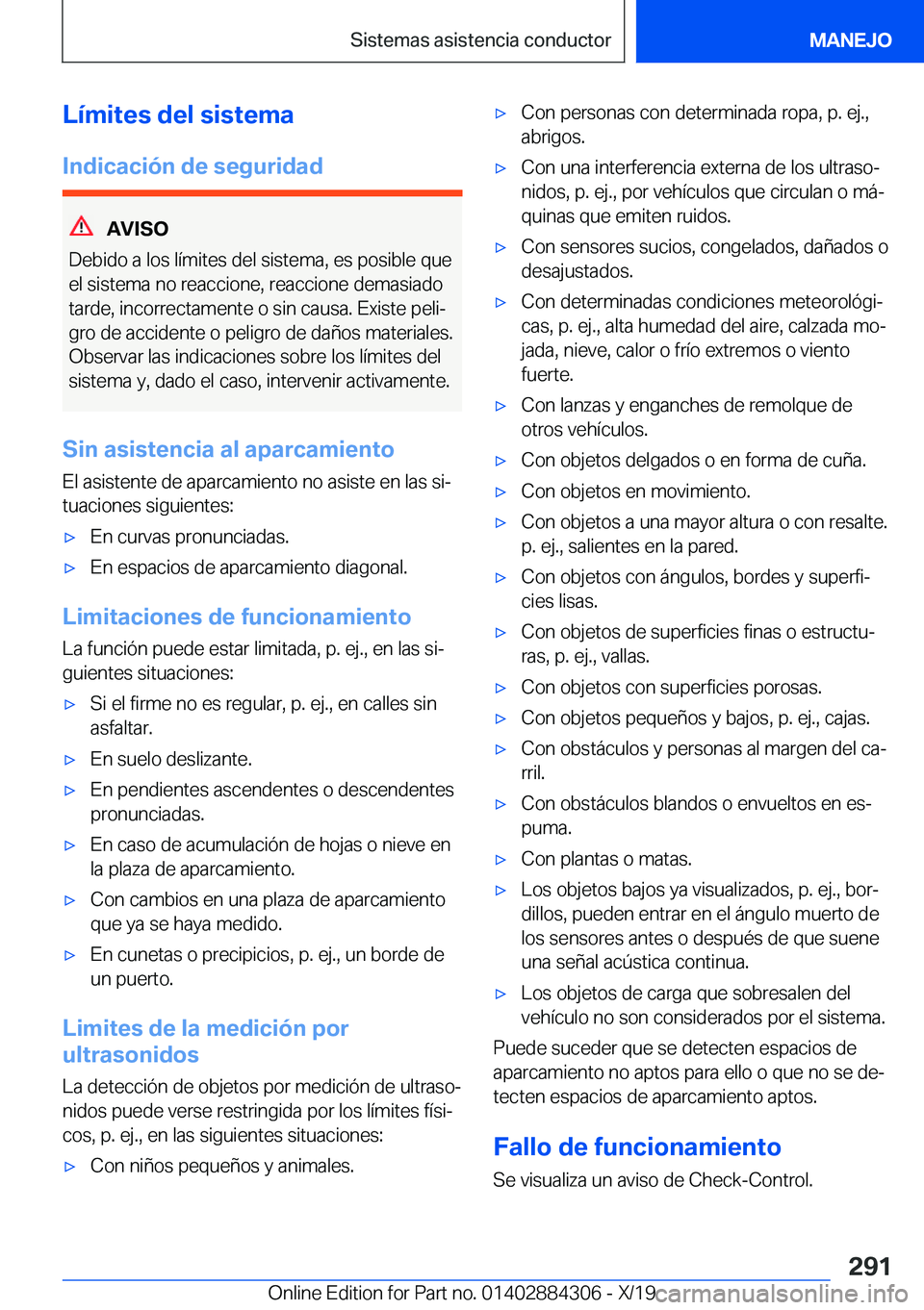 BMW 8 SERIES GRAN COUPE 2020  Manuales de Empleo (in Spanish) �L�