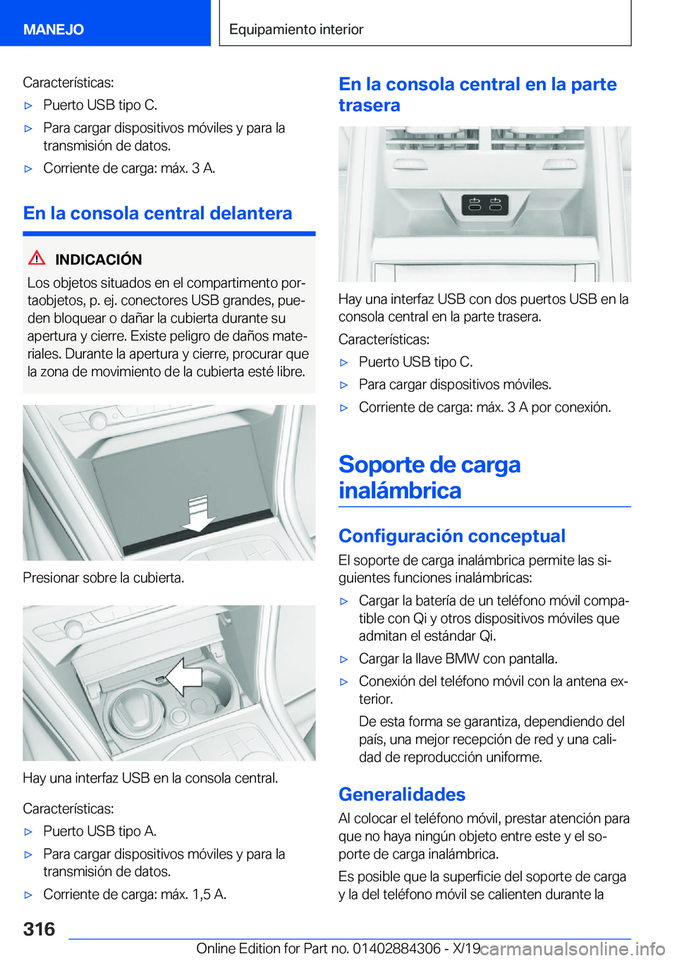 BMW 8 SERIES GRAN COUPE 2020  Manuales de Empleo (in Spanish) �C�a�r�a�c�t�e�r�