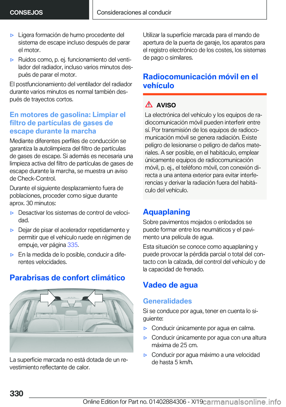 BMW 8 SERIES GRAN COUPE 2020  Manuales de Empleo (in Spanish) x�L�i�g�e�r�a��f�o�r�m�a�c�i�
